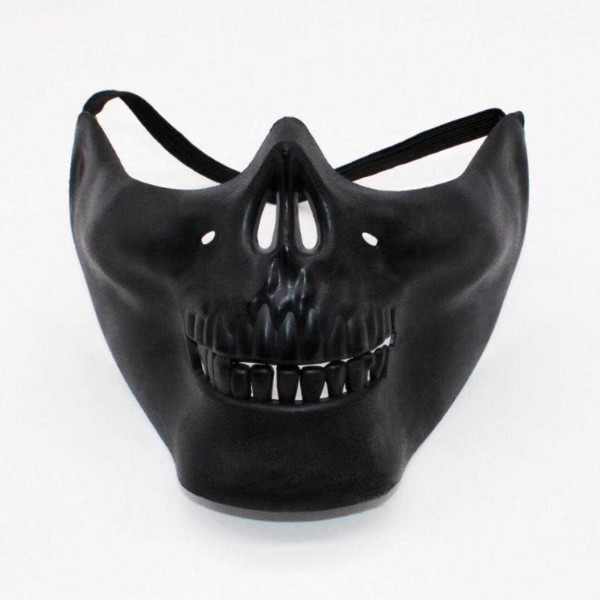 Halloween Costume Skeleton Half Mask Face Black Color